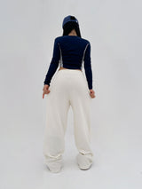 (UNISEX) ダブルラインストリング ワイド ルーズフィット フリース トレーニングパンツ - 6 COLOR