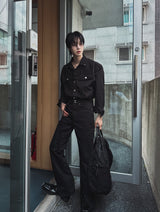 Camper Rivet Crop Cotton Jacket