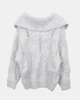 Boda Punching Off-Shoulder Wool Knit