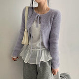 Pud Square String Knit Cardigan