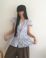 Chiring Frill Drawstring Blouse