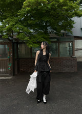 RIBBON STRAP BUSTIER TOP
