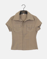 Notia Vintage Pocket Snap Short Sleeve Shirt