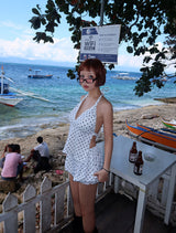 Bonnie dot bagless bustier blouse