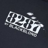 8287 Center Logo Vintage Crop Hoodie (Charcoal)