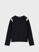 Hole Sleeve Top_Black