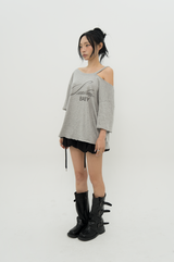 サンシャインベビーアシメTシャツ_グレー