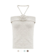 Rove Flower Halter Knit Top