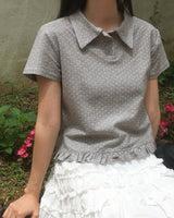 [MADE] Seju Dot Collar Frill Short-Sleeved T-shirt