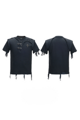 ディストレスト リブド ヘンリー Tシャツ