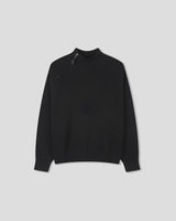 (UNISEX) ショルダー ハーフ ジップアップ ラグラン ニット