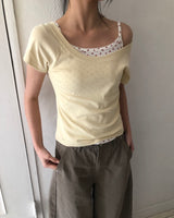 Poit One Off-Shoulder Short-Sleeve T-Shirt