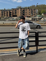 cut-off big pocket shorts