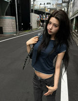Cap Sleeve Contour U-Neck Slim Top