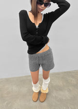 [MADE] Soflens Wool Deep V-Neck Henley Knit