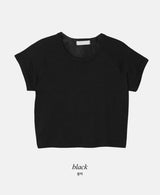 テナベーシック半袖クロップTシャツ (5color)
