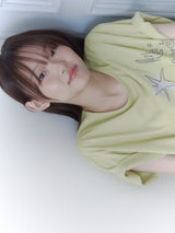 クレヨンフルーツTシャツ (ペアオリーブ)