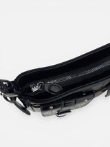 buckle stud shoulder bag