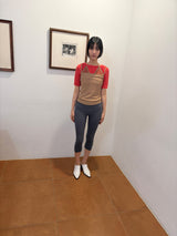 shirring neck tee