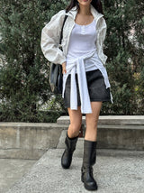 Tian snap layered wrap sleeveless