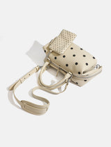 Dot Pattern Mini Boston Tote Crossbody Bag
