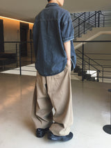  Loose Patch Washed Half Shirt 2C