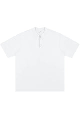 Zip Henley Cotton Tee