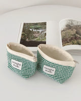 ジッパーポーチ - Summer tweed (green-L)