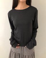 Kobon ラウンドネック ロングスリーブ Tシャツ