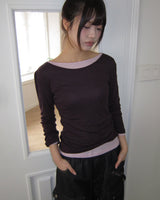 アンディンレイヤード7スリーブTシャツ