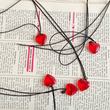 cherry jam heart necklace
