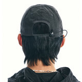 slow walkers club nylon long bill cap black