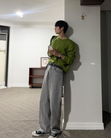 cable cosyharu semi-over knit