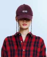 939 LOGO 6-PANNER CAP (BURGUNDY)