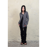DIAGONAL HOOK N EYE RAGLAN HOODIE