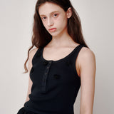 Beads Lip Sleeveless (Black)