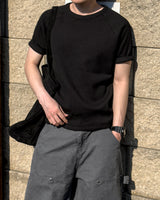 モーフワッフルラグランショートスリーブTシャツ