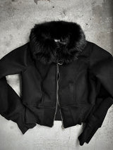 Deep Black Crop Fur Mustang