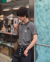 リクル96ストライプカラー半袖Tシャツ