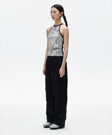 DENIM PRINTED HALTER KNIT