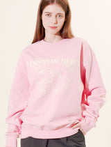 UNISEX Rose Embossed ブラウス レギュラーフィット スウェットシャツ ピンク (FCF1TS328M)