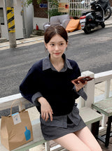Basic Wool V-neck Loose Knit (5color)