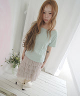 ミルキーカーブ ボートネックショートスリーブTシャツ