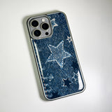 フェイドデニムスターダストスマホケース ブルーインディゴ (SV_Epoxy)