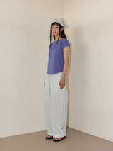SHELL CAP SLEEVE T (BLUE)