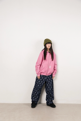Twister Star Pocket Hoodie Zip-up - Pink