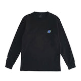 Point space embroidery LS tshirt(Black)