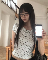 アディードットボタンシャーリングショートスリーブTシャツ
