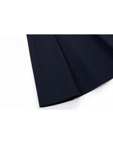 エステルリボンタイプリーツミニドレス Sky Navy
