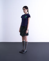 ハートロックドットクロップTシャツ (ネイビー)